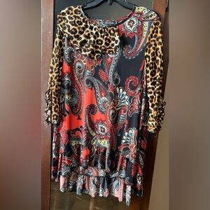 Leopard and Paisley Print Women's Top